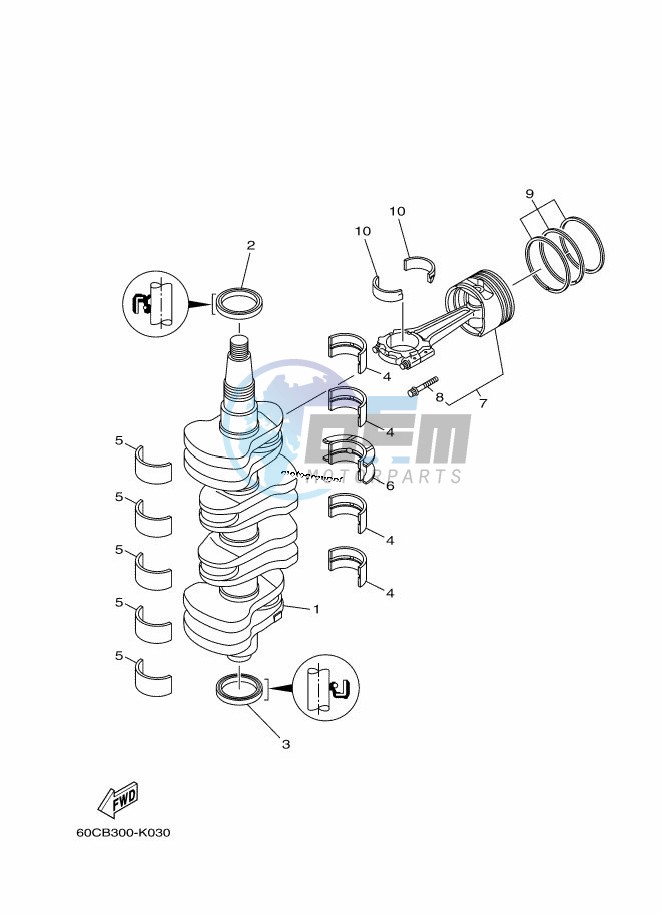 CRANKSHAFT--PISTON