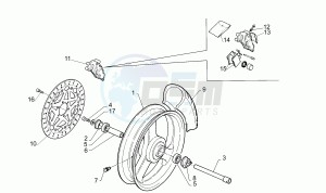 RS 125 drawing Front wheel