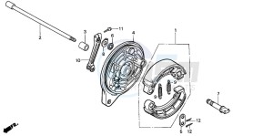 VT750C drawing REAR BRAKE PANEL