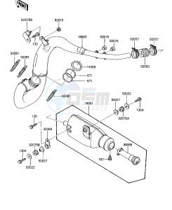 KXT 250 B [TECATE] (B2) [TECATE] drawing MUFFLER