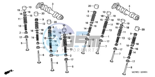 CAMSHAFT/VALVE (REAR)