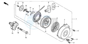 TRX350TM FOURTRAX drawing RECOIL STARTER