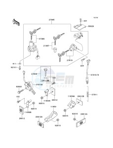 ZX 600 J [NINJA ZX-6R] (J1-J3) [NINJA ZX-6R] drawing IGNITION SWITCH_LOCKS_REFLECTORS