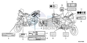 VFR1200XD Europe Direct - (ED) drawing CAUTION LABEL