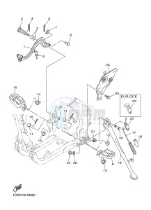 WR450F (1DX9 1DX6 1DX8 1DX7) drawing STAND & FOOTREST