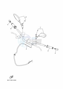 MT-10 MTN1000 (B5Y6) drawing STEERING HANDLE & CABLE