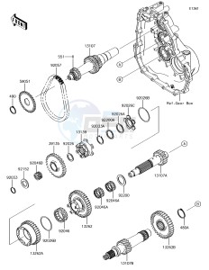 MULE SX 4x4 KAF400HHF EU drawing Transmission