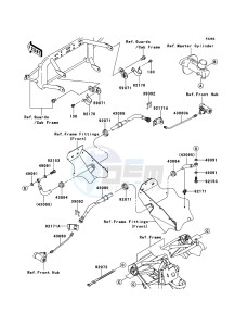 MULE_600 KAF400BBF EU drawing Front Brake Piping