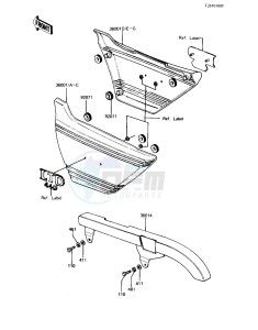 KZ 440 A [LTD] (A2-A4) [LTD] drawing SIDE COVERS_CHAIN COVER -- 81-83 A2_A3_A4- -