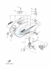 YB125 (2CSA) drawing FUEL TANK