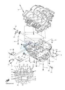 YZF-R1 R1 1000 (1KBT 1KBU) drawing CRANKCASE