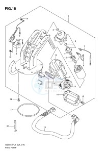 GSX650F (E21) Katana drawing FUEL PUMP