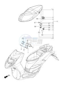 SR 150 4T-3V (EMEA-LATAM) drawing Saddle