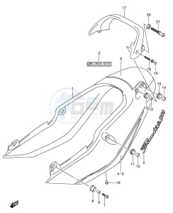 GSF1200 (E2) Bandit drawing SEAT TAIL COVER (GSF1200ZK4)