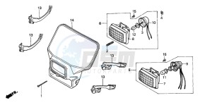 XR600R drawing HEADLIGHT (1)