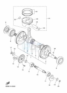 WR250F (2GBM) drawing CRANKSHAFT & PISTON