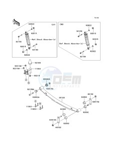 KAF 620 R [MULE 4010 TRANS4X4] (R9F-RAFA) RAF drawing REAR SUSPENSION