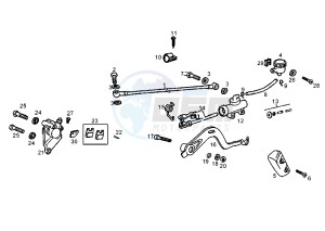 SENDA SM X-TREM - 50 cc drawing REAR BRAKE SYSTEM