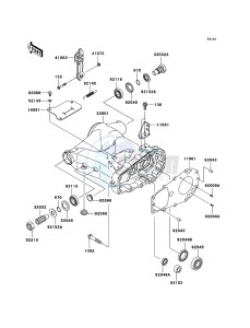 KVF360 4x4 KVF360A6F EU GB drawing Swingarm