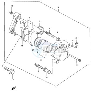 GZ250 (P3) drawing FRONT CALIPER