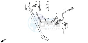 VT1100C2 drawing STAND (VT1100CS/CT)