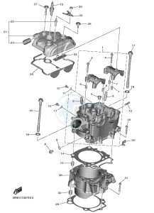 YZ450F (BR92) drawing CYLINDER