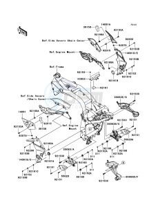 Z1000_ABS ZR1000C8F FR GB XX (EU ME A(FRICA) drawing Frame Fittings