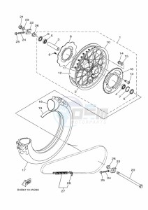 YZ85LW YZ85 (B0G7) drawing REAR WHEEL