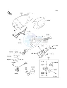 JT 1200 D [STX-12F] (D1-D1) D1 drawing HANDLEBAR