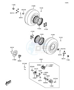 BRUTE FORCE 300 KVF300CHF EU drawing Rear Hub