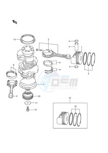 DF 250 drawing Crankshaft