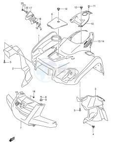 LT-F500F (P28-P33) drawing FRONT FENDER (MODEL K4)