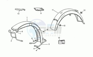 California III 1000 Iniezione Iniezione drawing Front/rear mudguards