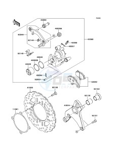 Z1000SX ZX1000GCF FR GB XX (EU ME A(FRICA) drawing Rear Brake