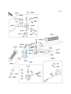 EX 500 D [NINJA 500R] (D6-D9) [NINJA 500R] drawing HANDLEBAR