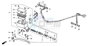 GL1500SE GOLDWING SE drawing CLUTCH MASTER CYLINDER