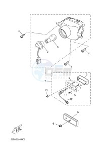 WR125X (22B8 22B8 22B8) drawing TAILLIGHT