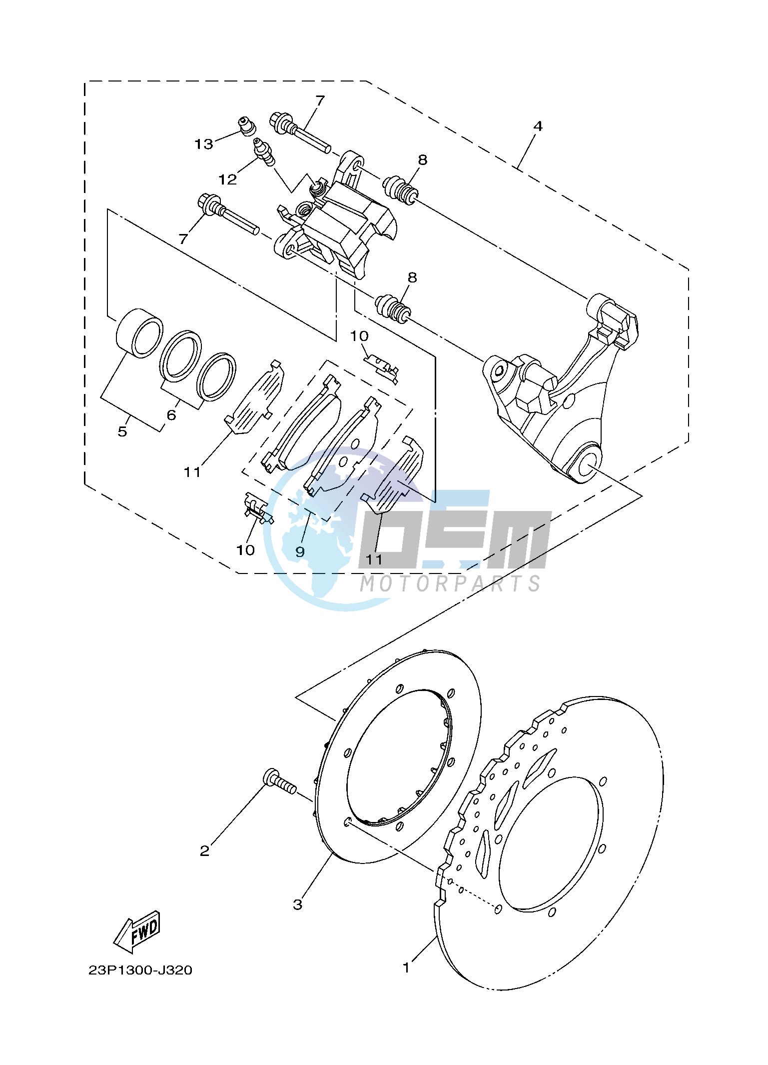 REAR BRAKE CALIPER