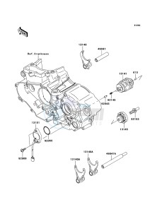 KX450F KX450EBF EU drawing Gear Change Drum/Shift Fork(s)