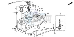 CH125 SPACY 125 drawing FUEL TANK (CH125J/L/M/N/P/R)