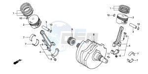 NT650V DEAUVILLE drawing CRANKSHAFT/PISTON