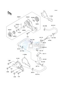 KAF 620 J [MULE 3010 TRANS4X4] (J6J-J8F) J6F drawing WATER PUMP