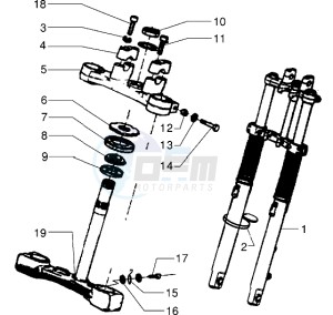 Surfer 50 drawing Front-wheel suspension