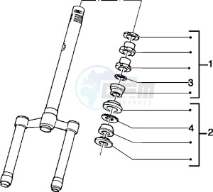 Typhoon 50 X drawing Steering bearing ball tracks