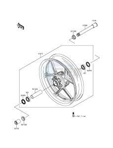 NINJA ZX-6R ZX600RGF FR GB XX (EU ME A(FRICA) drawing Front Hub