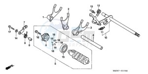 NT700VAA France - (F / ABS) drawing GEARSHIFT DRUM