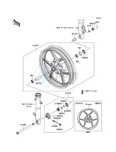 NINJA 250R EX250KBFA GB XX (EU ME A(FRICA) drawing Front Hub