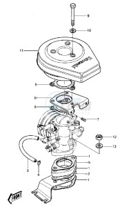 JS 440 A [JS440] (A1-A2) [JS440] drawing CARBURETOR BRACKETS_FLAME ARRESTER