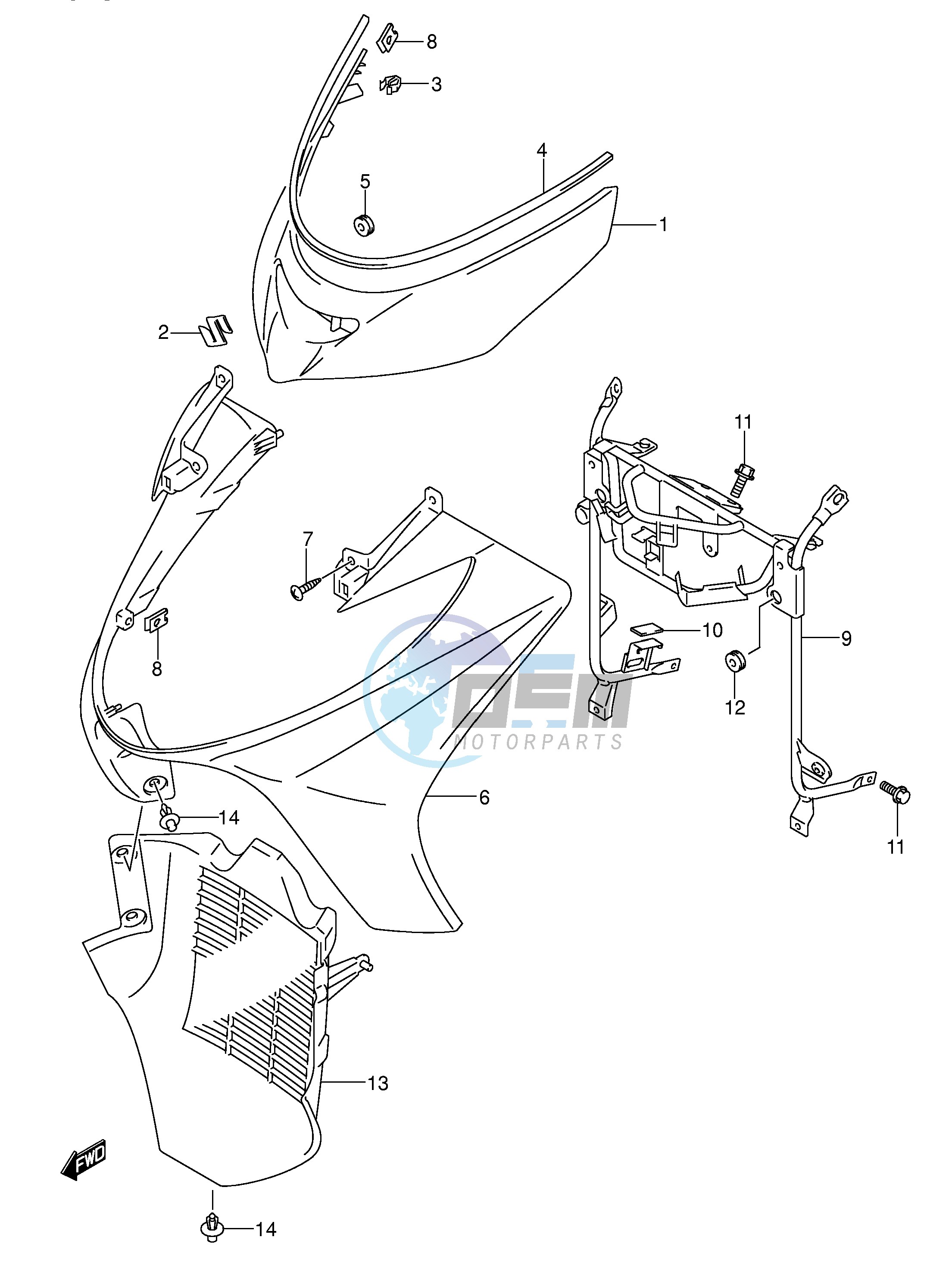 FRONT LEG SHIELD (MODEL K3 K4)