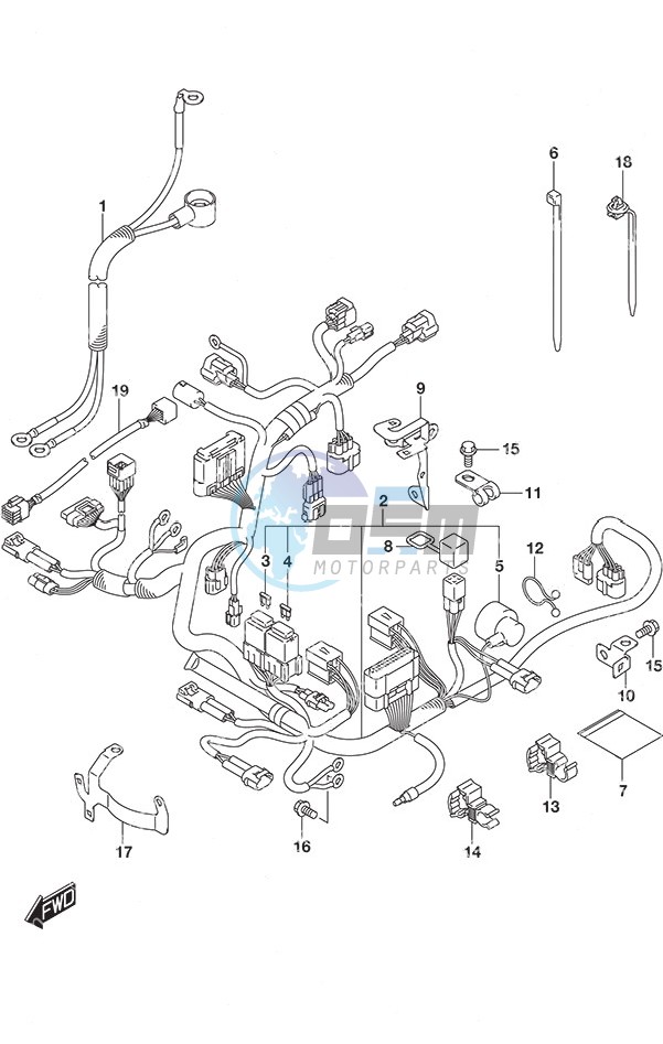 Harness Remote Control w/Power Tilt